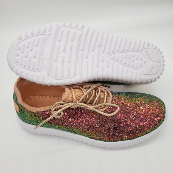 Forever Link Remy 18 Women’s 8 Holographic Glitter Sneakers Lightweight Sparkle - Picture 7 of 7